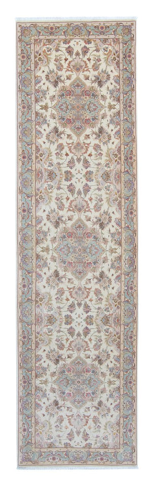 Alfombra de pasillo Alfombra Persa - Tabriz - Real - 360 x 90 cm - beige