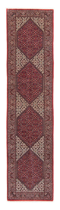 Alfombra de pasillo Alfombra persa - Bidjar - 346 x 82 cm - rojo oscuro