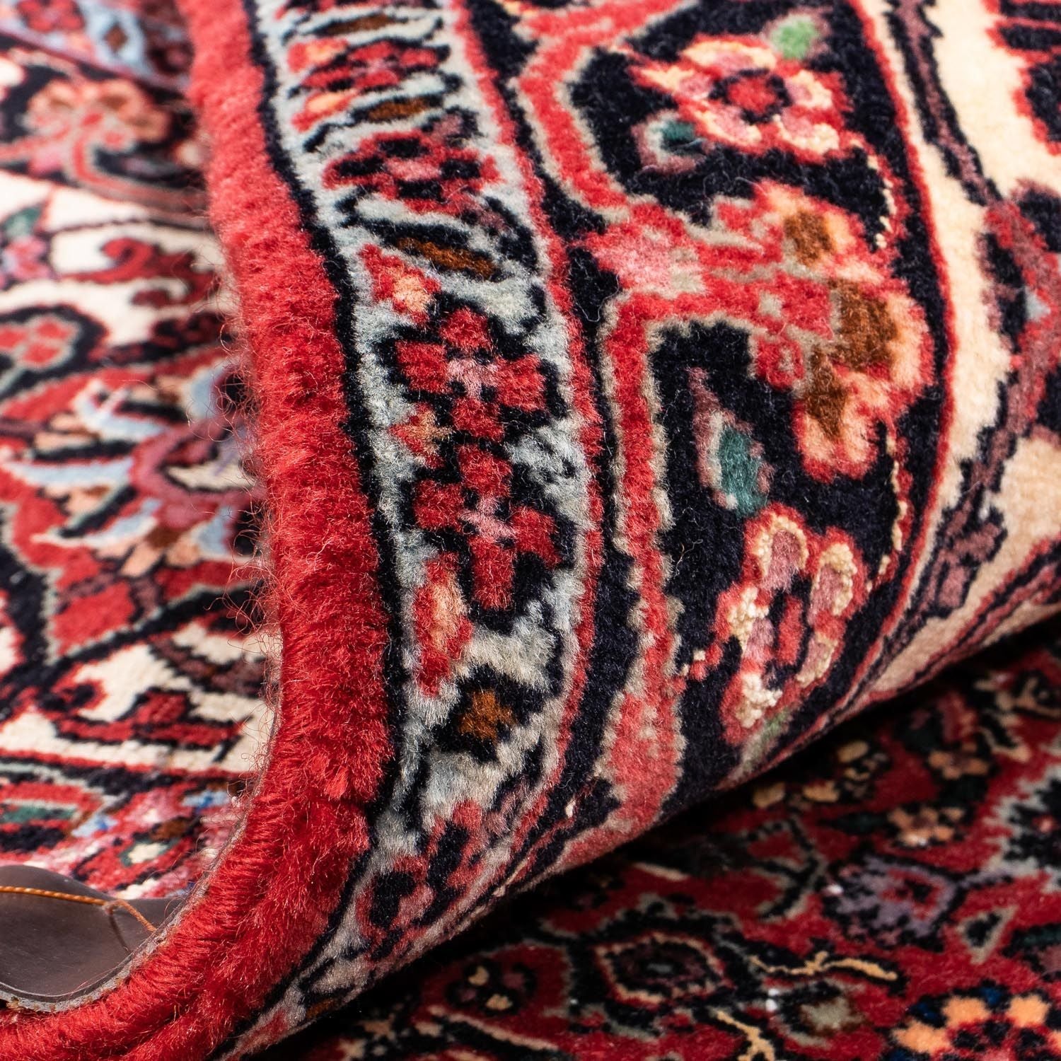 Alfombra persa - Bidjar cuadrado  - 253 x 253 cm - rojo oscuro