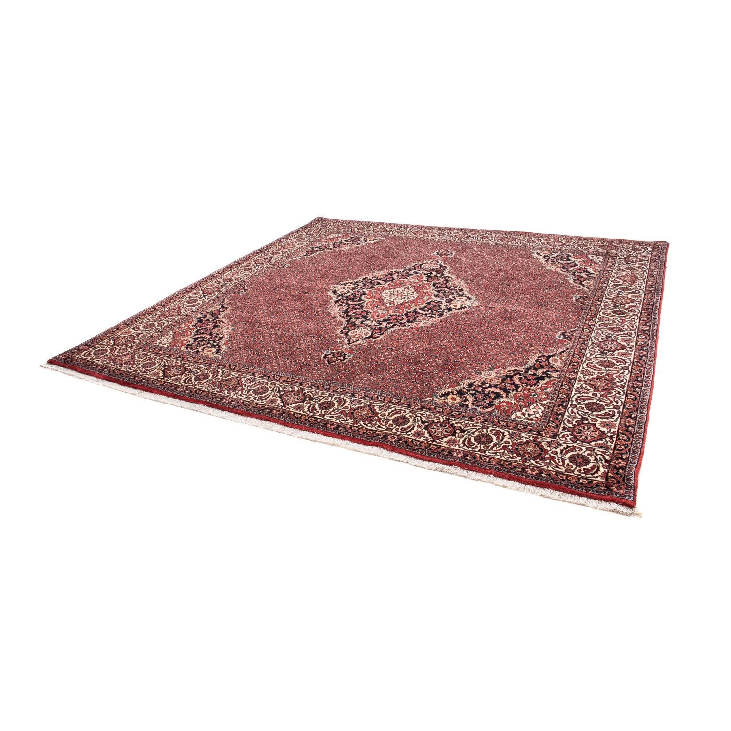 Alfombra persa - Bidjar cuadrado  - 253 x 253 cm - rojo oscuro