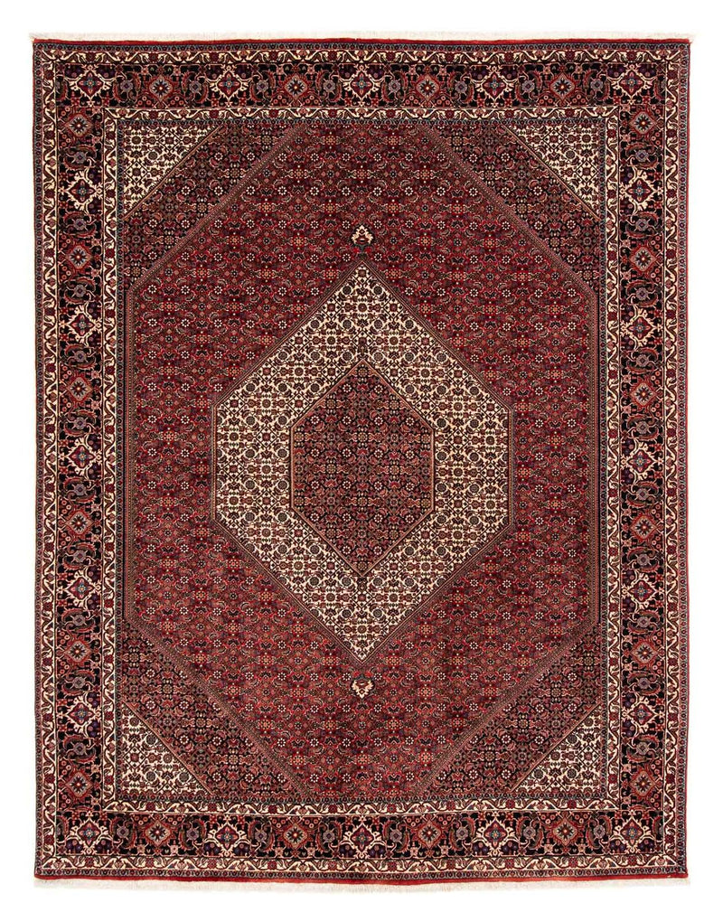 Alfombra persa - Bidjar - 261 x 206 cm - rojo oscuro