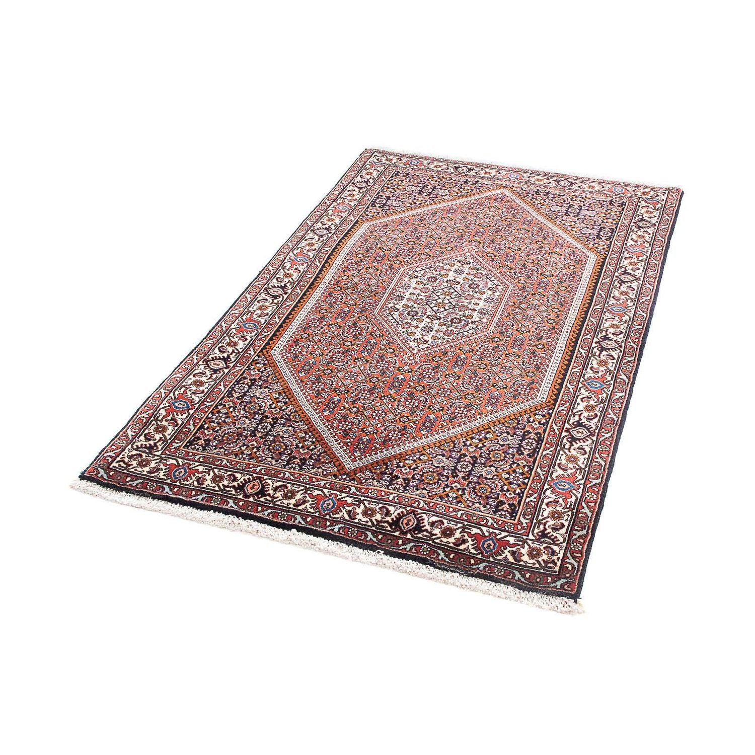 Alfombra persa - Bidjar - 148 x 92 cm - rojo claro