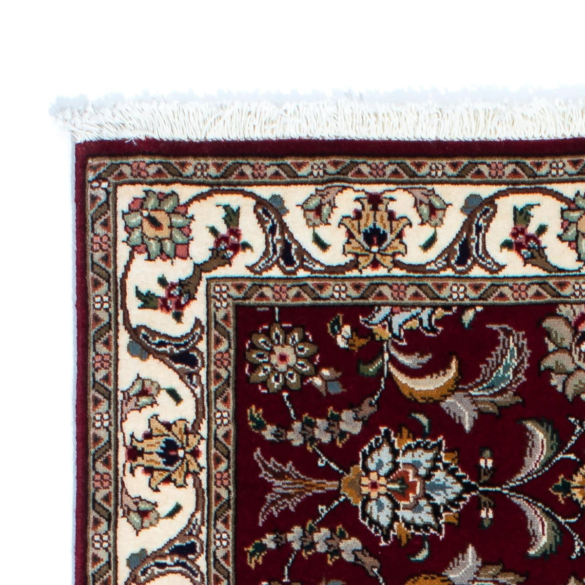 Alfombra de pasillo Alfombra Persa - Tabriz - Real - 197 x 87 cm - rojo oscuro