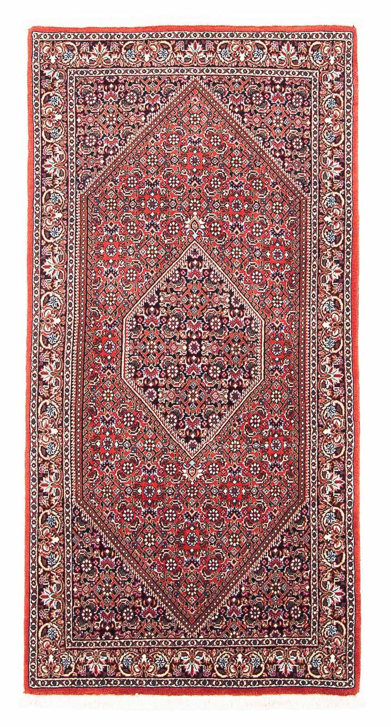 Alfombra persa - Bidjar - 142 x 70 cm - rojo