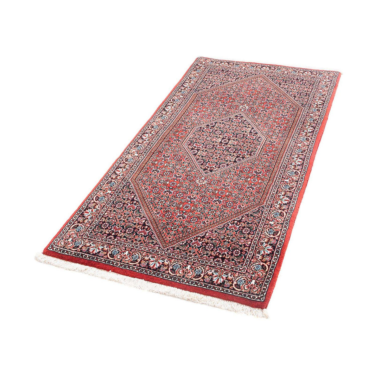 Alfombra persa - Bidjar - 142 x 70 cm - rojo