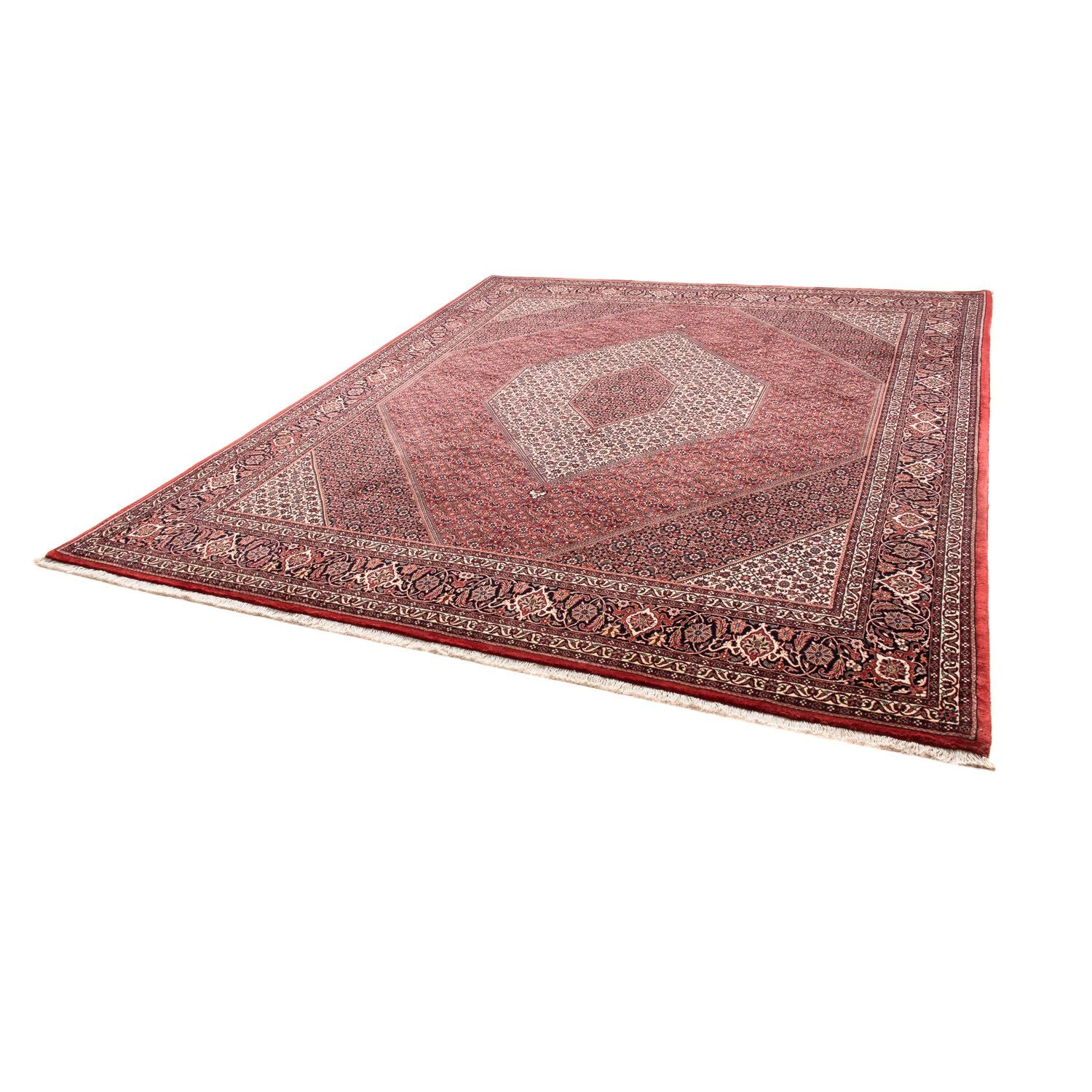 Alfombra persa - Bidjar - 314 x 253 cm - rojo oscuro