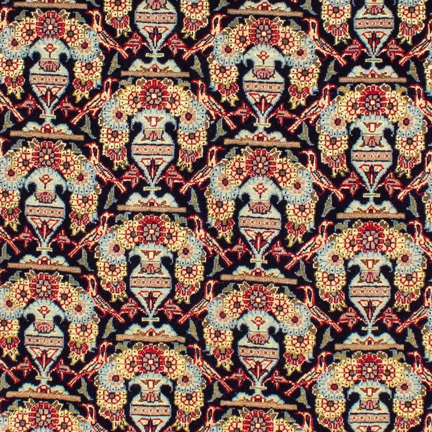 Alfombra persa - Keshan - 223 x 145 cm - azul oscuro
