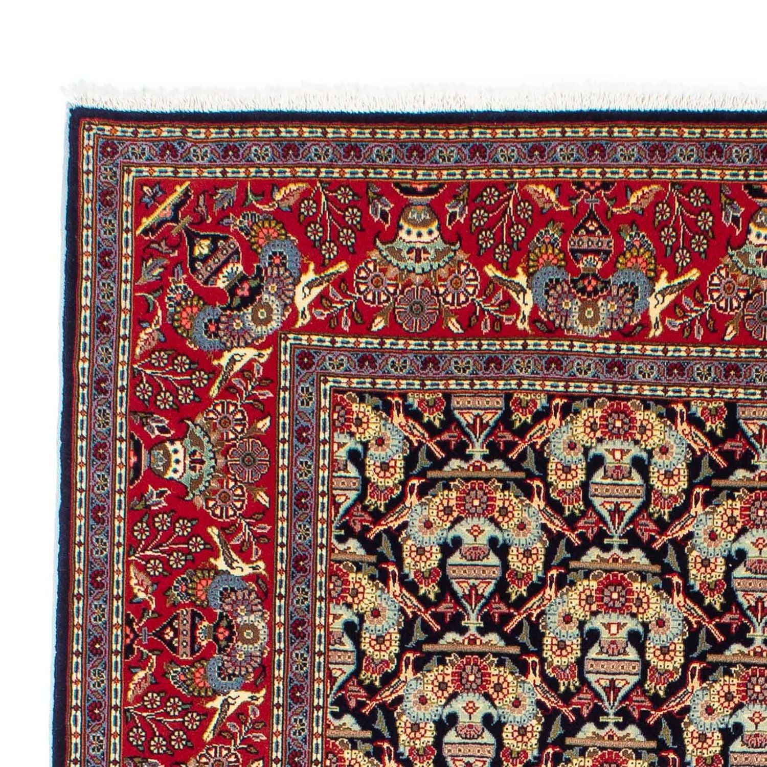 Alfombra persa - Keshan - 223 x 145 cm - azul oscuro