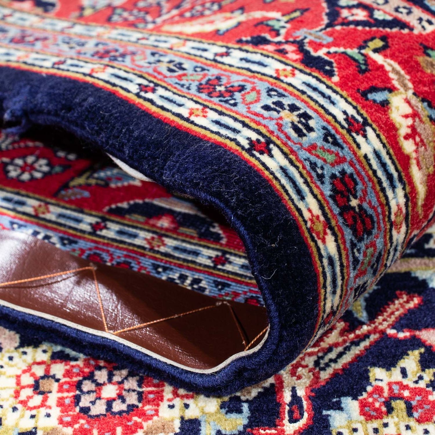 Alfombra persa - Keshan - 223 x 145 cm - azul oscuro