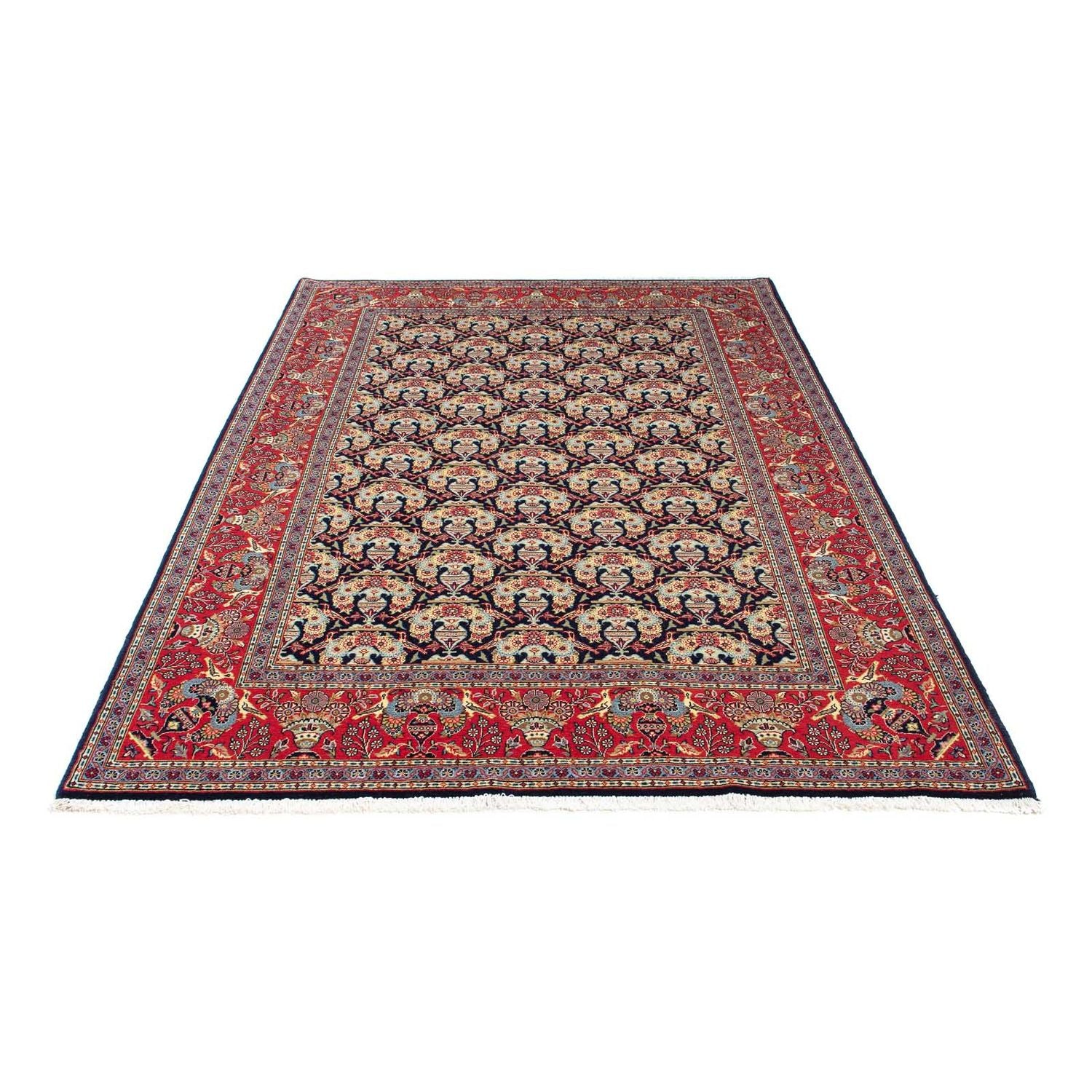 Alfombra persa - Keshan - 223 x 145 cm - azul oscuro