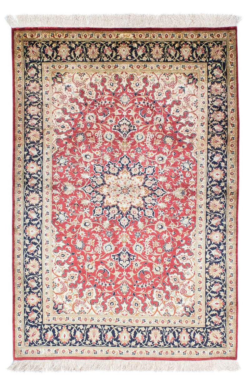 Alfombra persa - Ghom - 151 x 100 cm - rojo