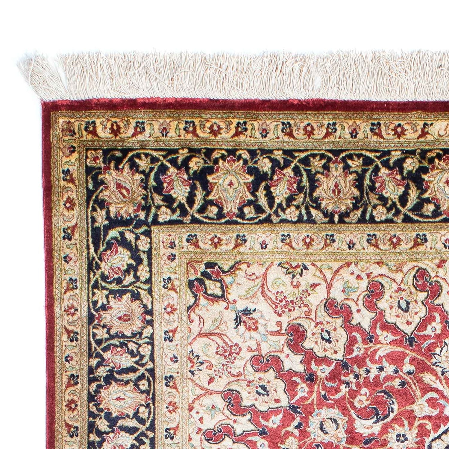 Alfombra persa - Ghom - 151 x 100 cm - rojo