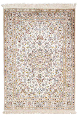 Alfombra persa - Ghom - 147 x 100 cm - beige