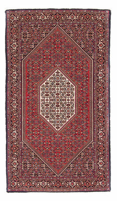 Alfombra persa - Bidjar - 148 x 81 cm - rojo