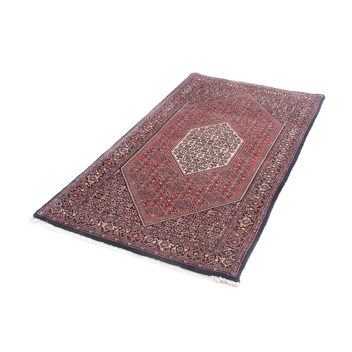 Alfombra persa - Bidjar - 148 x 81 cm - rojo