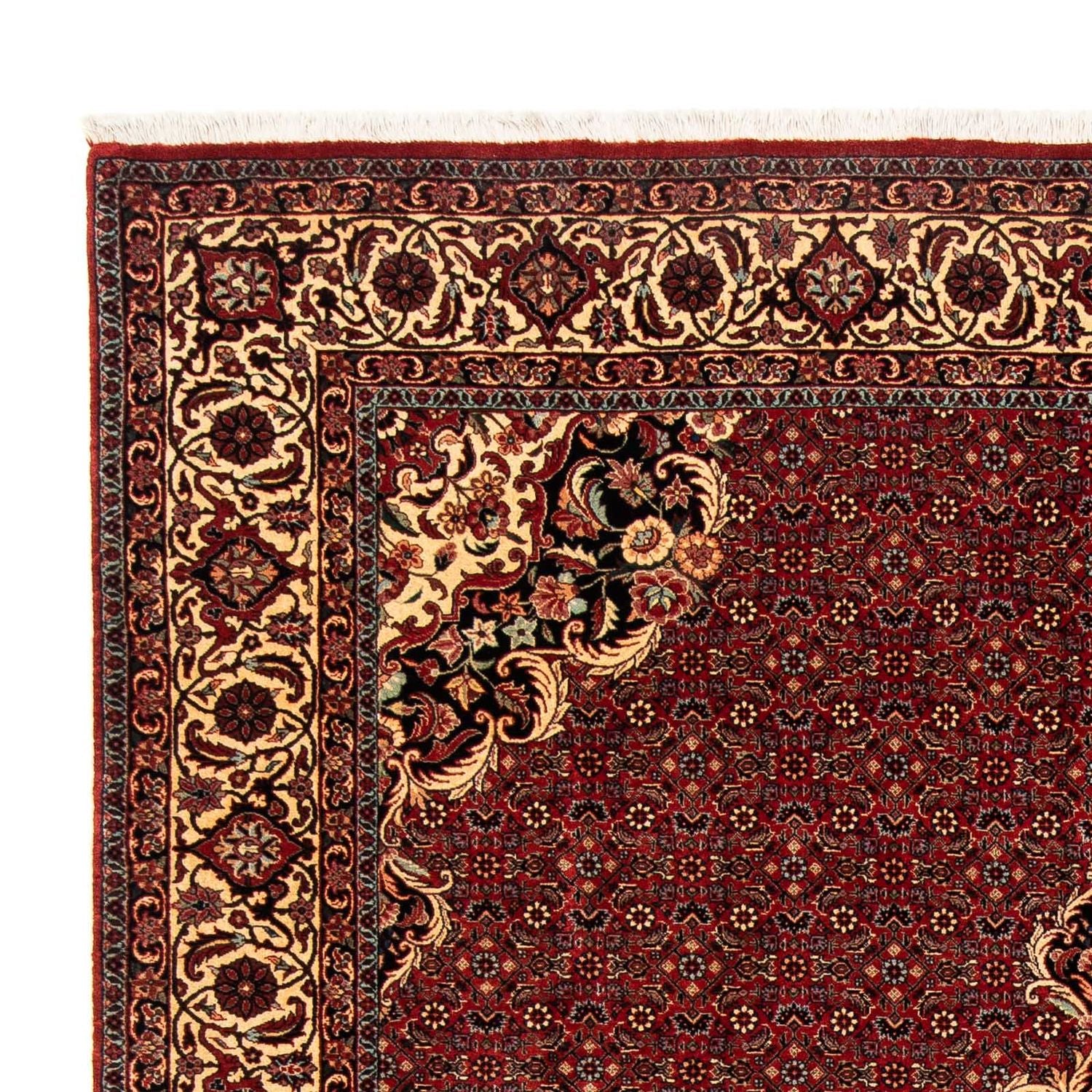 Alfombra persa - Bidjar - 272 x 204 cm - rojo oscuro