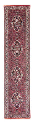 Alfombra de pasillo Alfombra persa - Bidjar - 363 x 83 cm - rojo oscuro