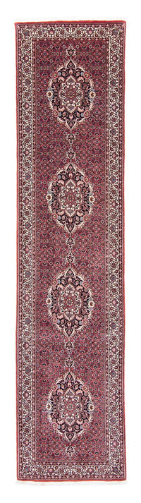 Alfombra de pasillo Alfombra persa - Bidjar - 363 x 83 cm - rojo oscuro