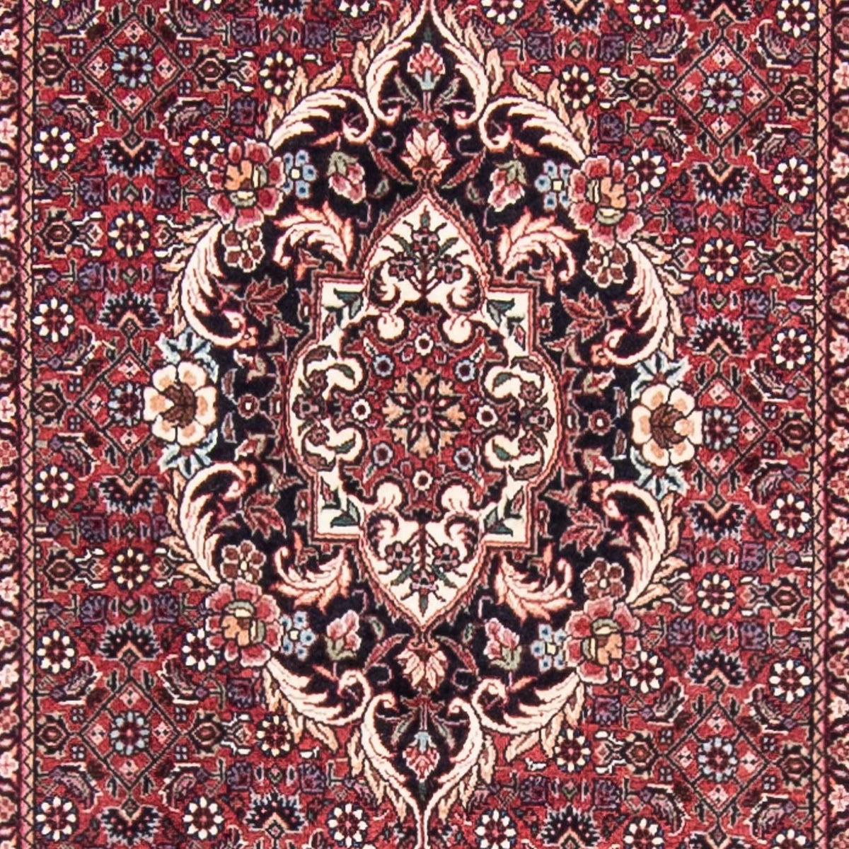 Alfombra de pasillo Alfombra persa - Bidjar - 363 x 83 cm - rojo oscuro