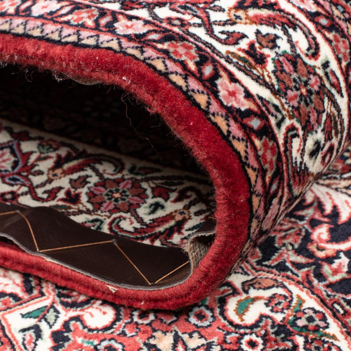 Alfombra de pasillo Alfombra persa - Bidjar - 363 x 83 cm - rojo oscuro