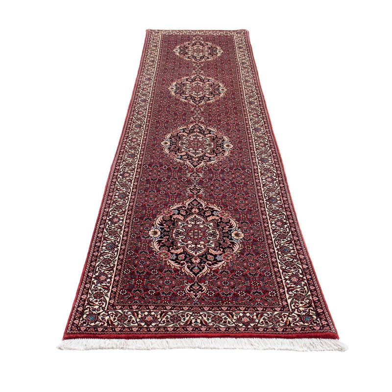 Alfombra de pasillo Alfombra persa - Bidjar - 363 x 83 cm - rojo oscuro