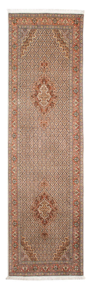 Alfombra de pasillo Alfombra persa - Tabriz - 302 x 85 cm - marrón claro