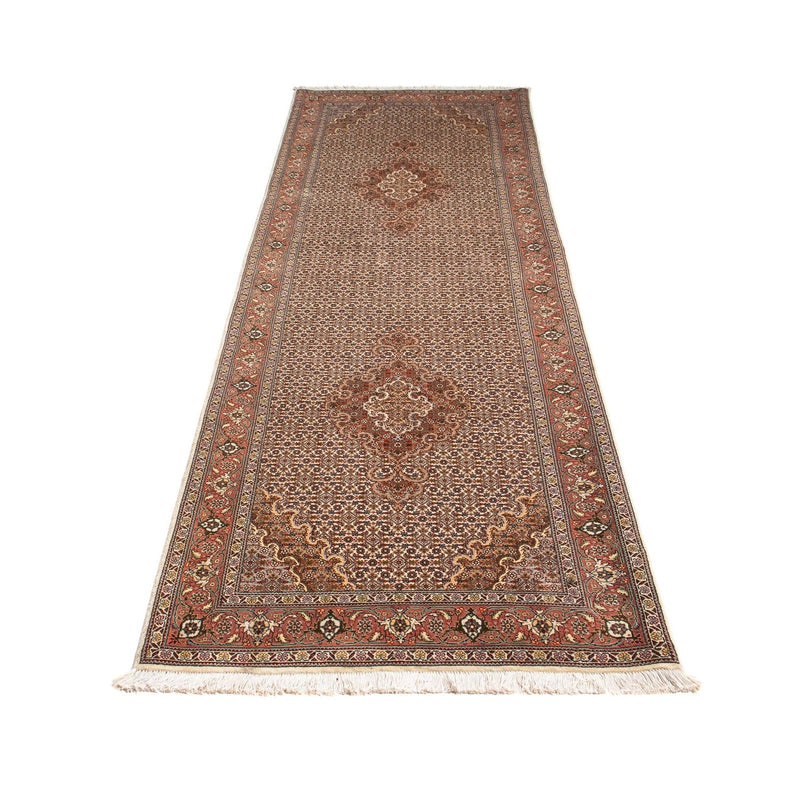 Alfombra de pasillo Alfombra persa - Tabriz - 302 x 85 cm - marrón claro