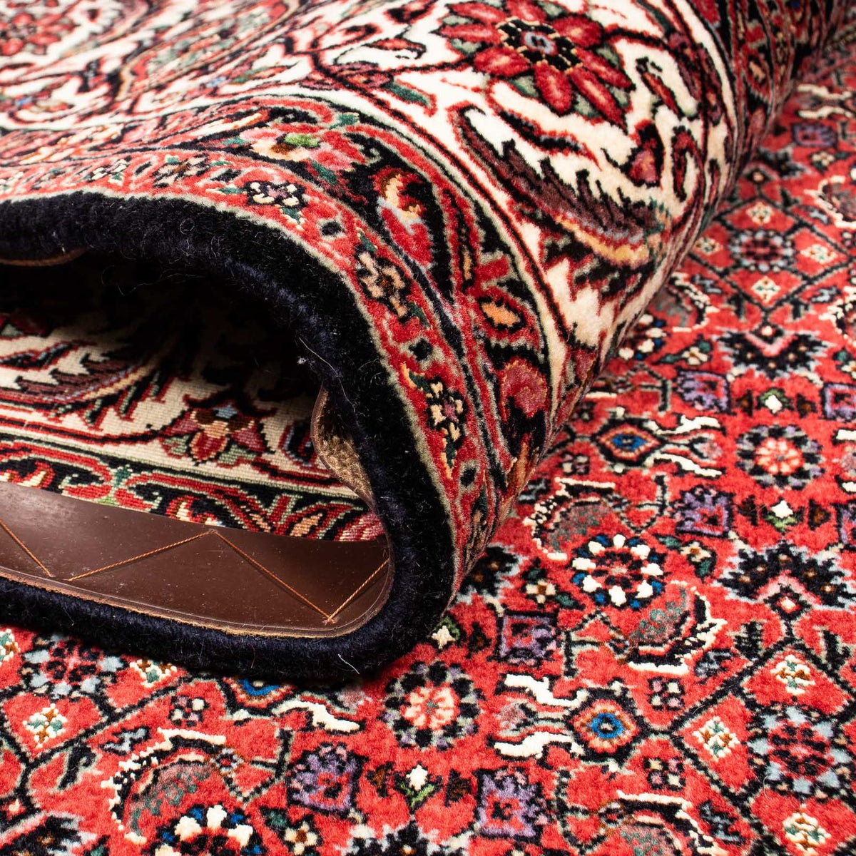 Alfombra persa - Bidjar - 250 x 200 cm - rojo oscuro