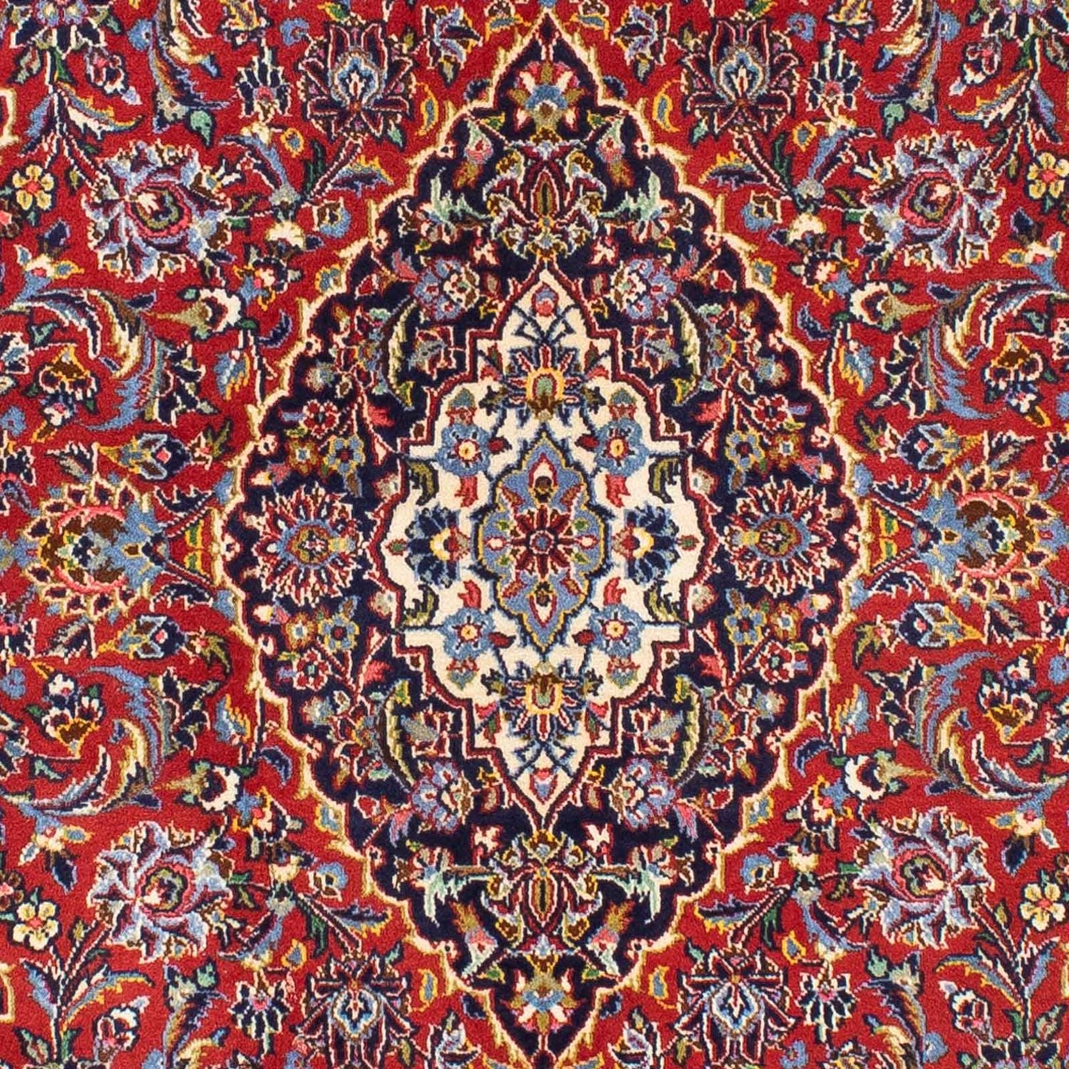 Alfombra persa - Keshan - 216 x 142 cm - rojo
