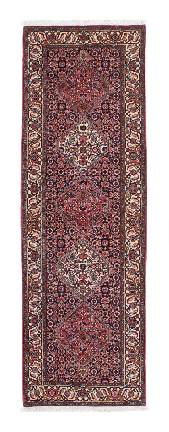 Alfombra de pasillo Alfombra persa - Bidjar - 258 x 83 cm - rojo claro