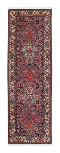 Alfombra de pasillo Alfombra persa - Bidjar - 258 x 83 cm - rojo claro