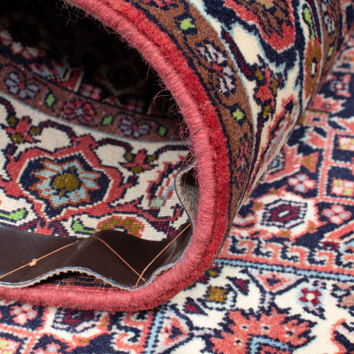 Alfombra de pasillo Alfombra persa - Bidjar - 258 x 83 cm - rojo claro