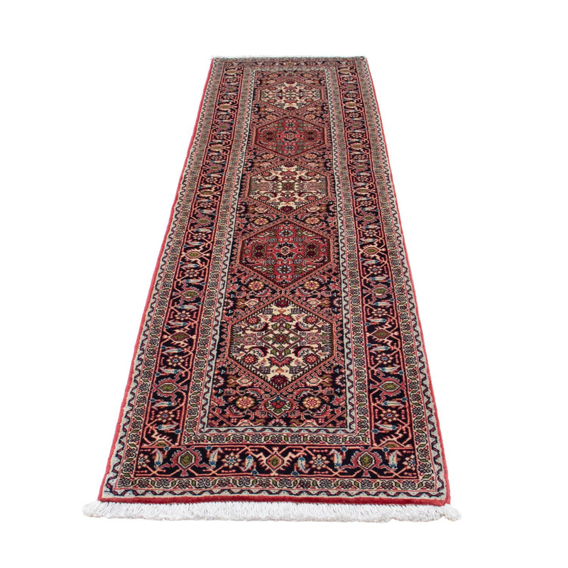 Alfombra de pasillo Alfombra persa - Bidjar - 257 x 82 cm - rojo claro