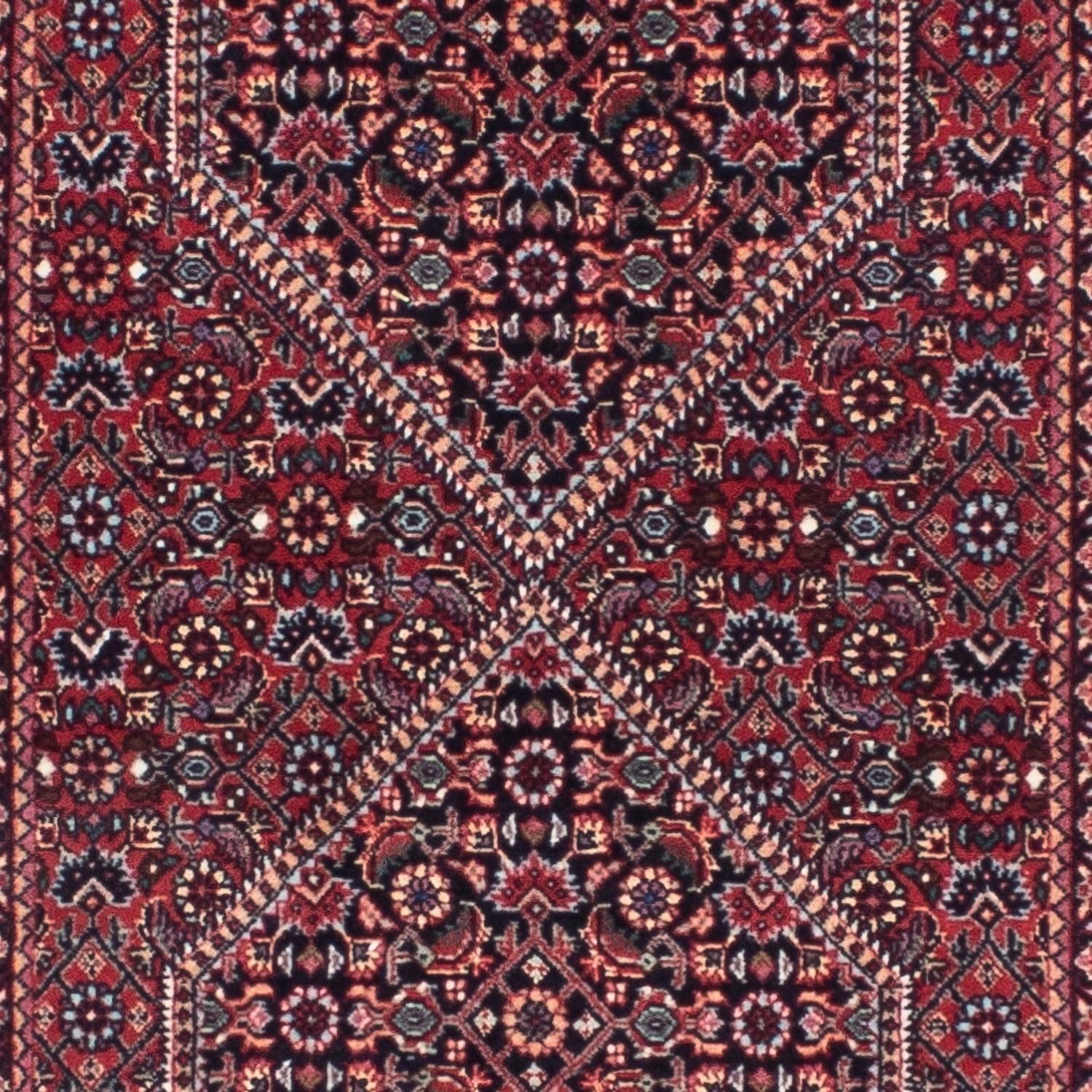Alfombra de pasillo Alfombra persa - Bidjar - 264 x 72 cm - rojo