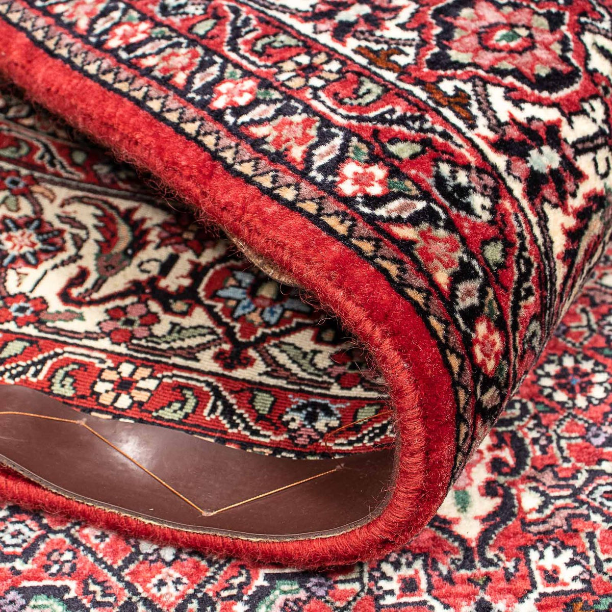 Alfombra persa - Bidjar - 217 x 140 cm - rojo claro