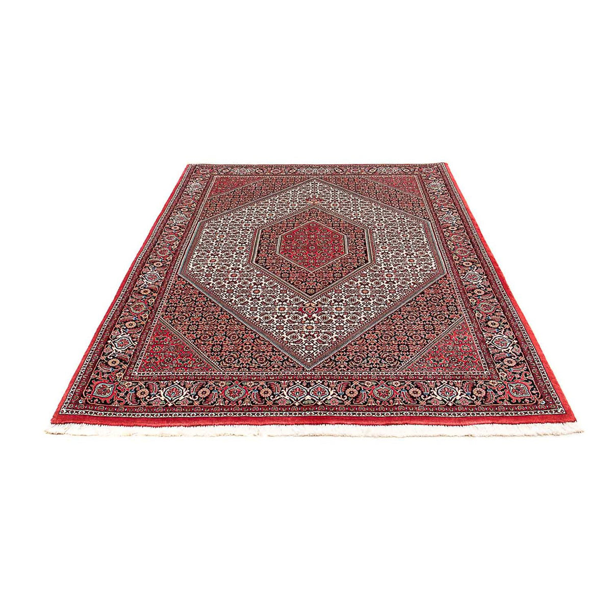 Alfombra persa - Bidjar - 202 x 152 cm - rojo claro