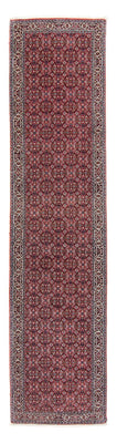 Alfombra de pasillo Alfombra persa - Bidjar - 385 x 84 cm - rojo oscuro