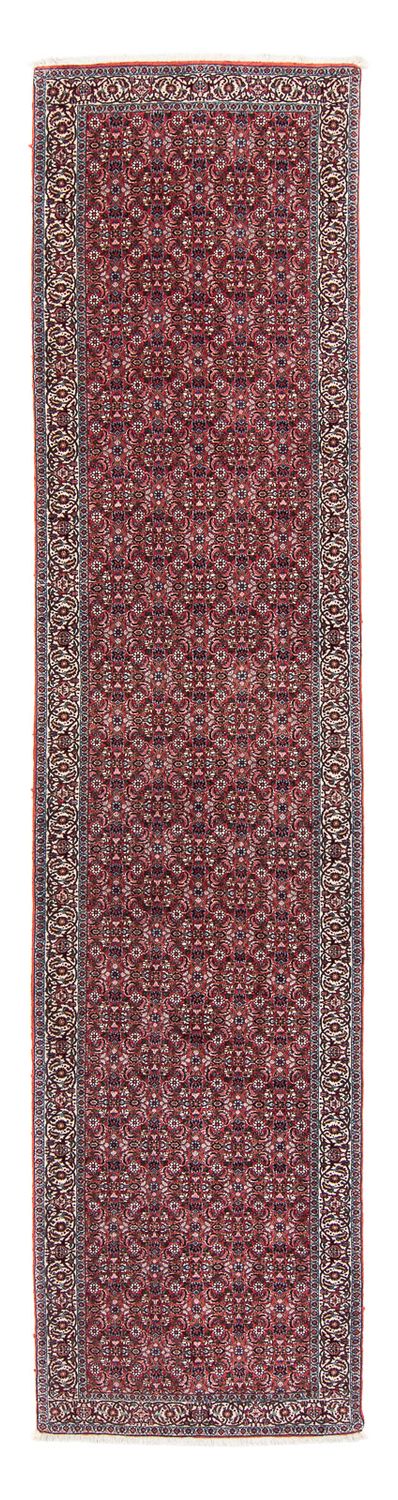 Alfombra de pasillo Alfombra persa - Bidjar - 385 x 84 cm - rojo oscuro