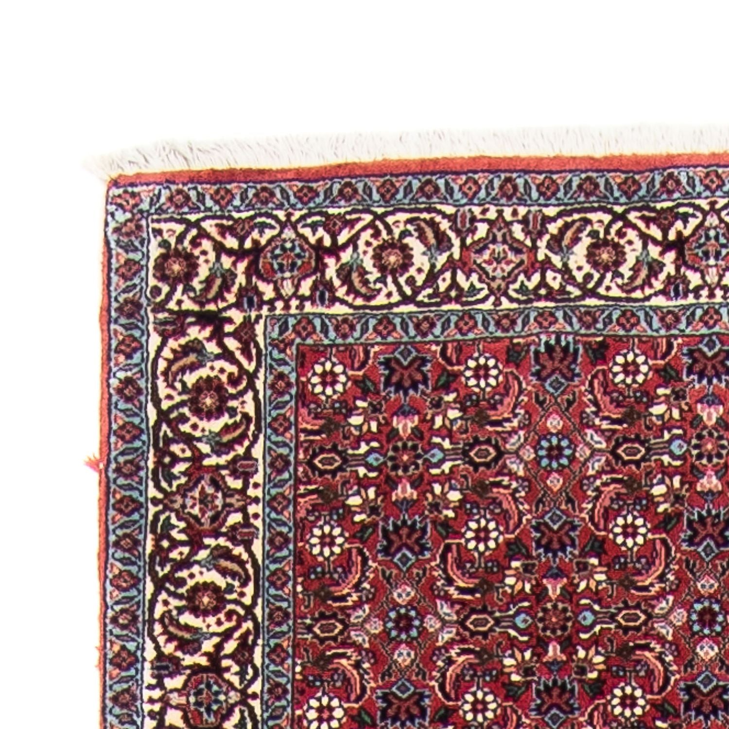Alfombra de pasillo Alfombra persa - Bidjar - 385 x 84 cm - rojo oscuro