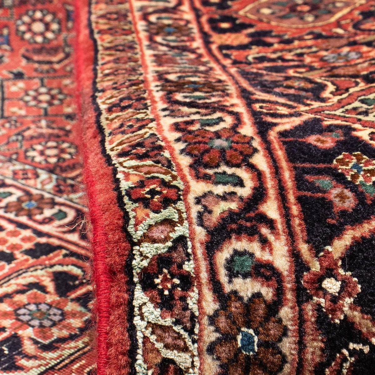 Alfombra persa - Bidjar - 232 x 170 cm - rojo oscuro