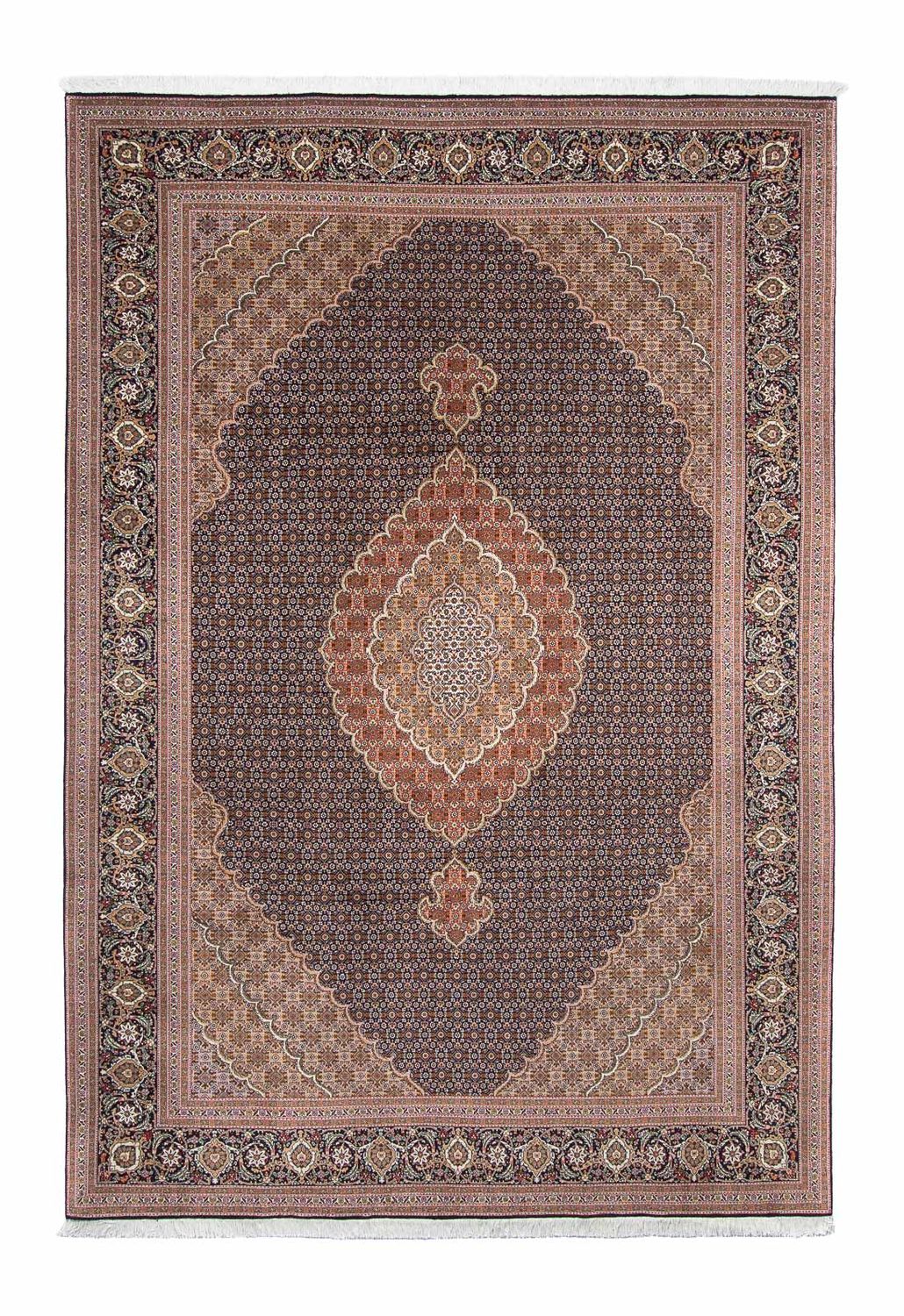 Alfombra persa - Tabriz - 303 x 202 cm - marrón oscuro