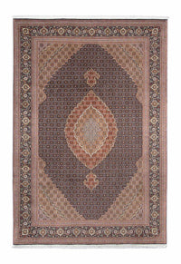 Alfombra persa - Tabriz - 303 x 202 cm - marrón oscuro