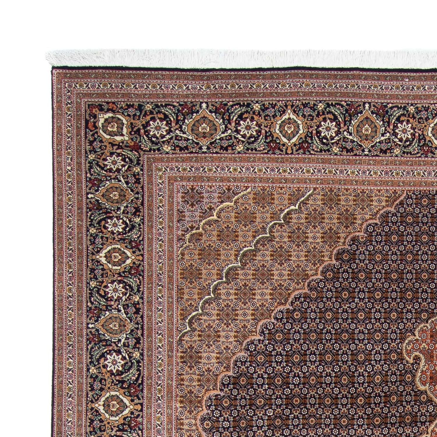 Alfombra persa - Tabriz - 303 x 202 cm - marrón oscuro
