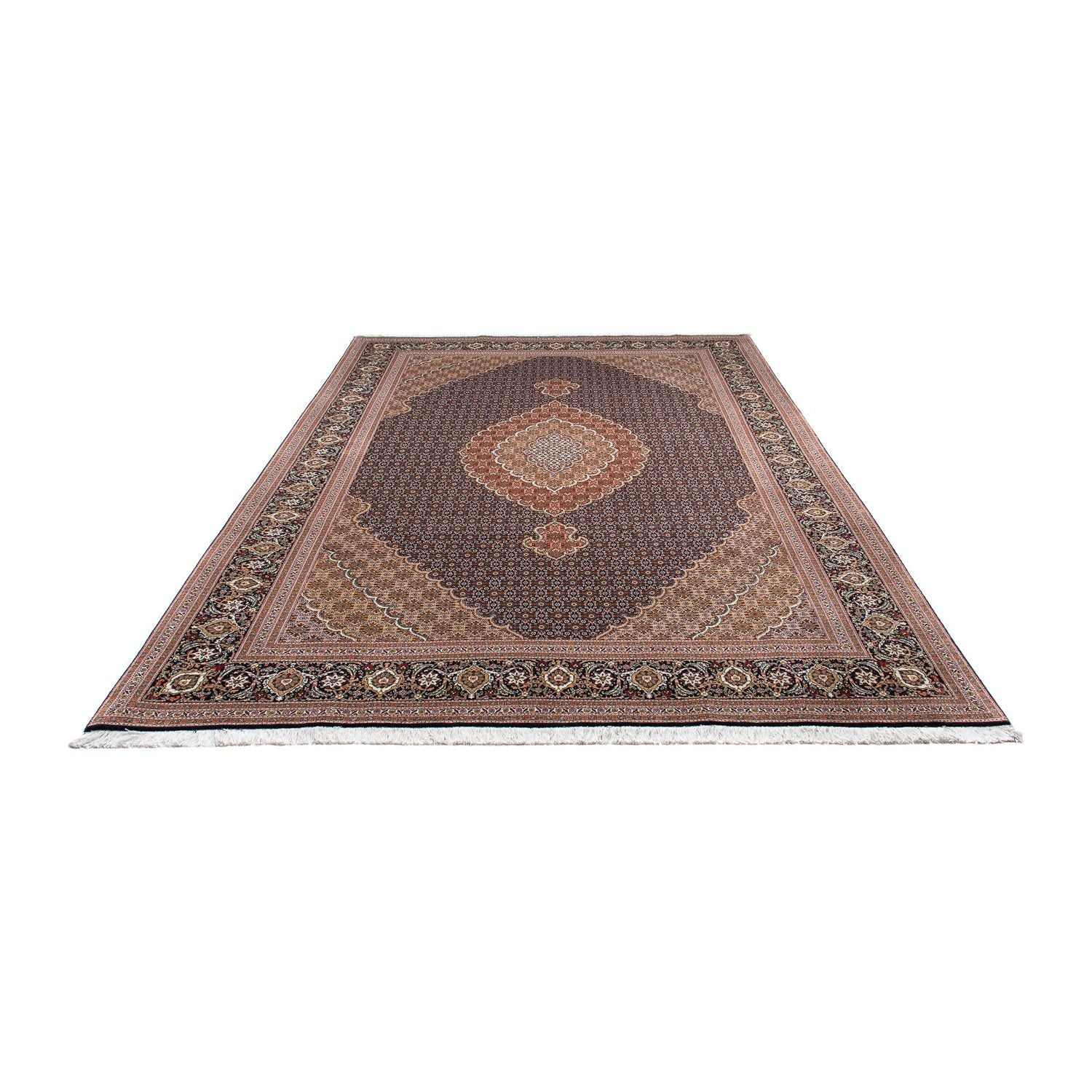 Alfombra persa - Tabriz - 303 x 202 cm - marrón oscuro