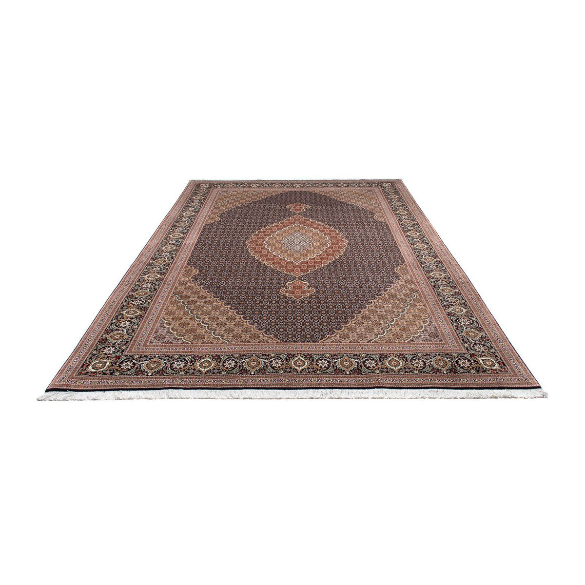 Alfombra persa - Tabriz - 303 x 202 cm - marrón oscuro