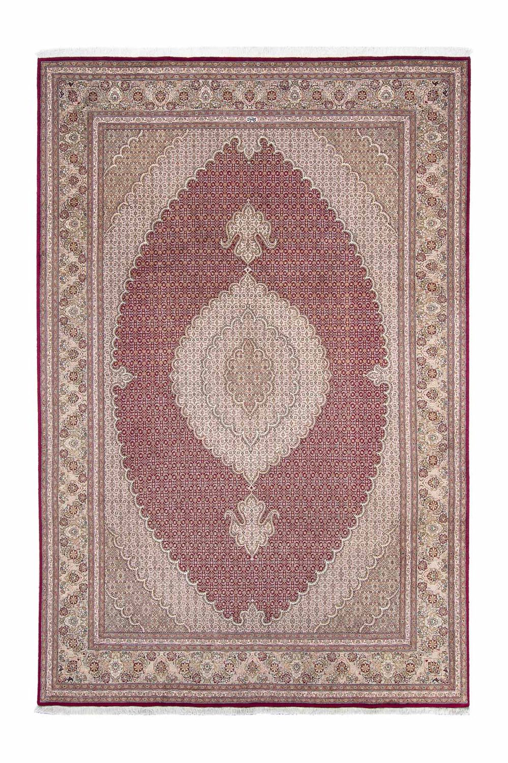 Alfombra persa - Tabriz - 308 x 200 cm - rojo oscuro