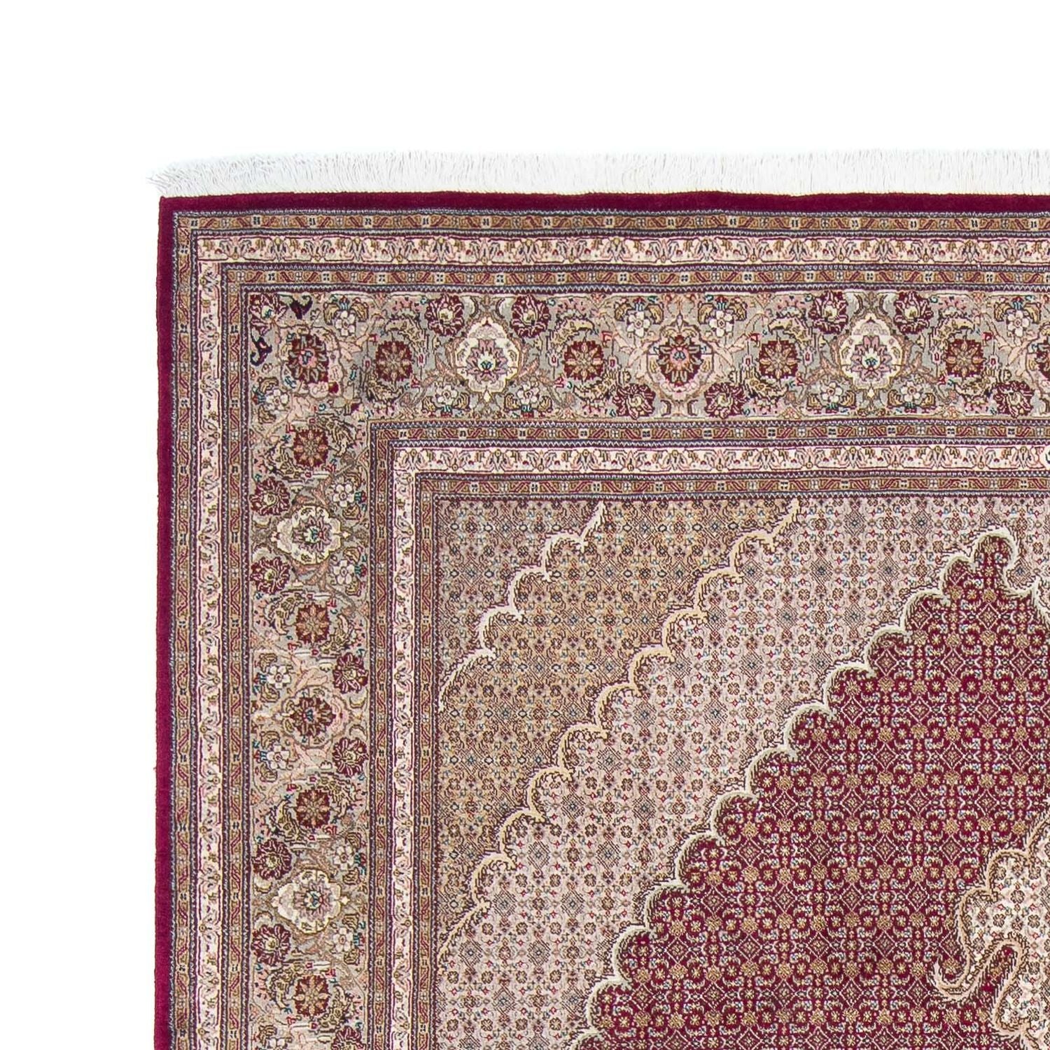 Alfombra persa - Tabriz - 308 x 200 cm - rojo oscuro