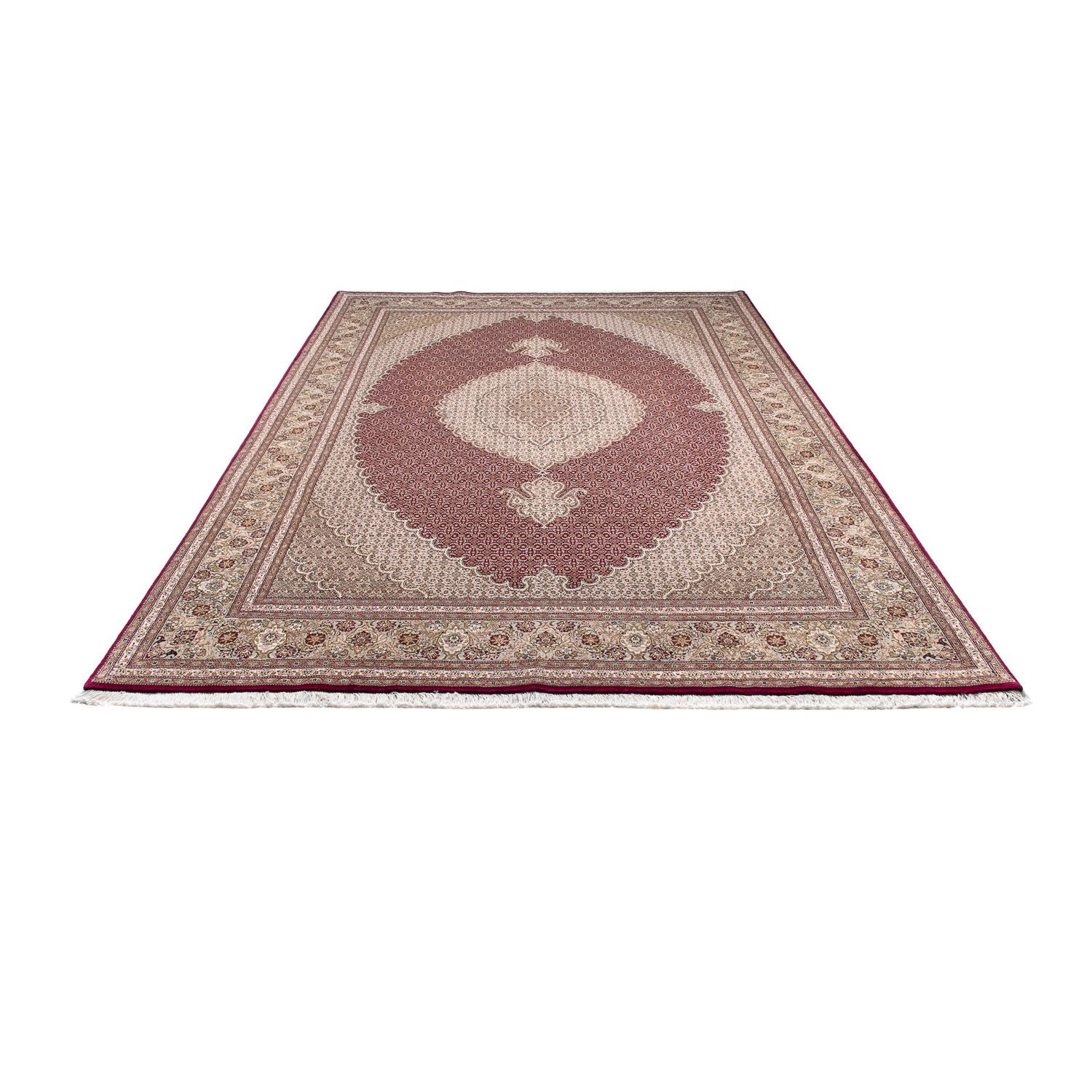 Alfombra persa - Tabriz - 308 x 200 cm - rojo oscuro