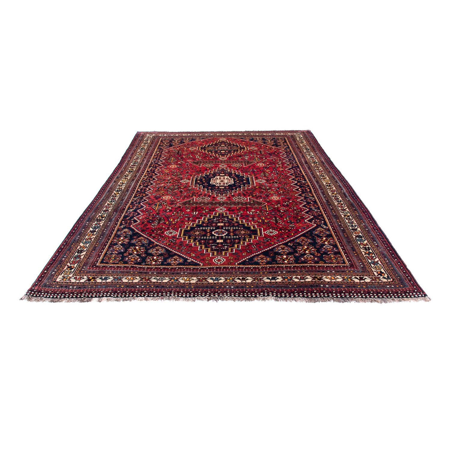 Alfombra persa - Nómada - 320 x 226 cm - rojo oscuro