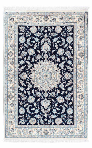 Alfombra Persa - Nain - Real - 150 x 98 cm - azul oscuro